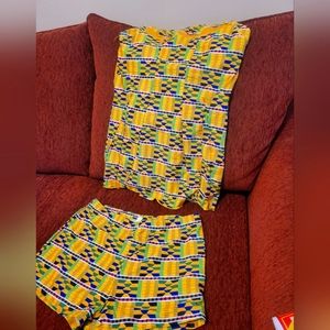 2 piece Afro print swimsuit